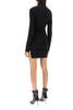 Off-White Viscose Mini Dress - Black - Thumbnail 3