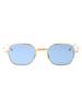 Thom Browne Ues936b-g0001 Sunglasses - 18K Gold Plate Titanium / Blue Lens - Thumbnail 1