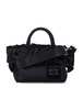 Ganni Ruffled Top Handle Bag - Black - Thumbnail 1