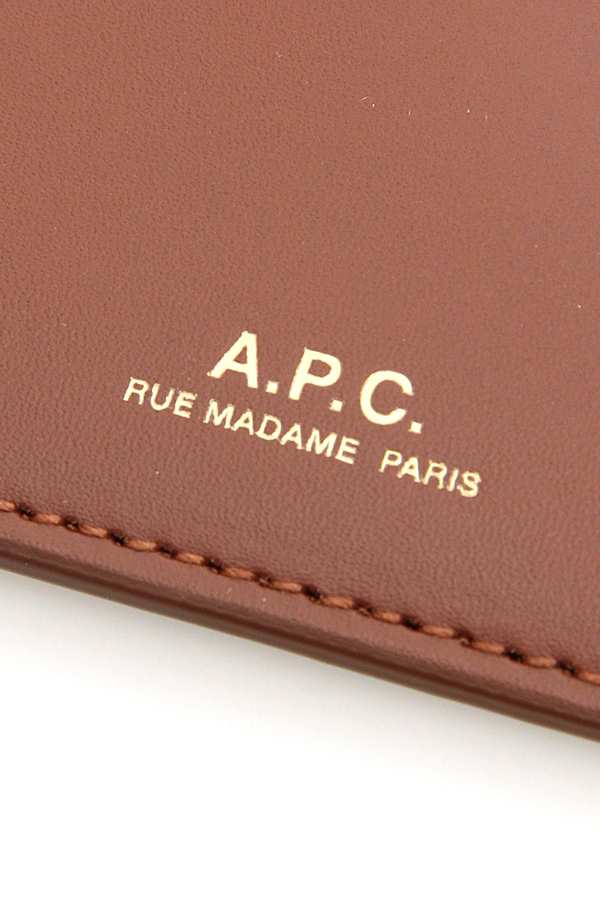 A.P.C. Half Moon Card Holder - Noisette