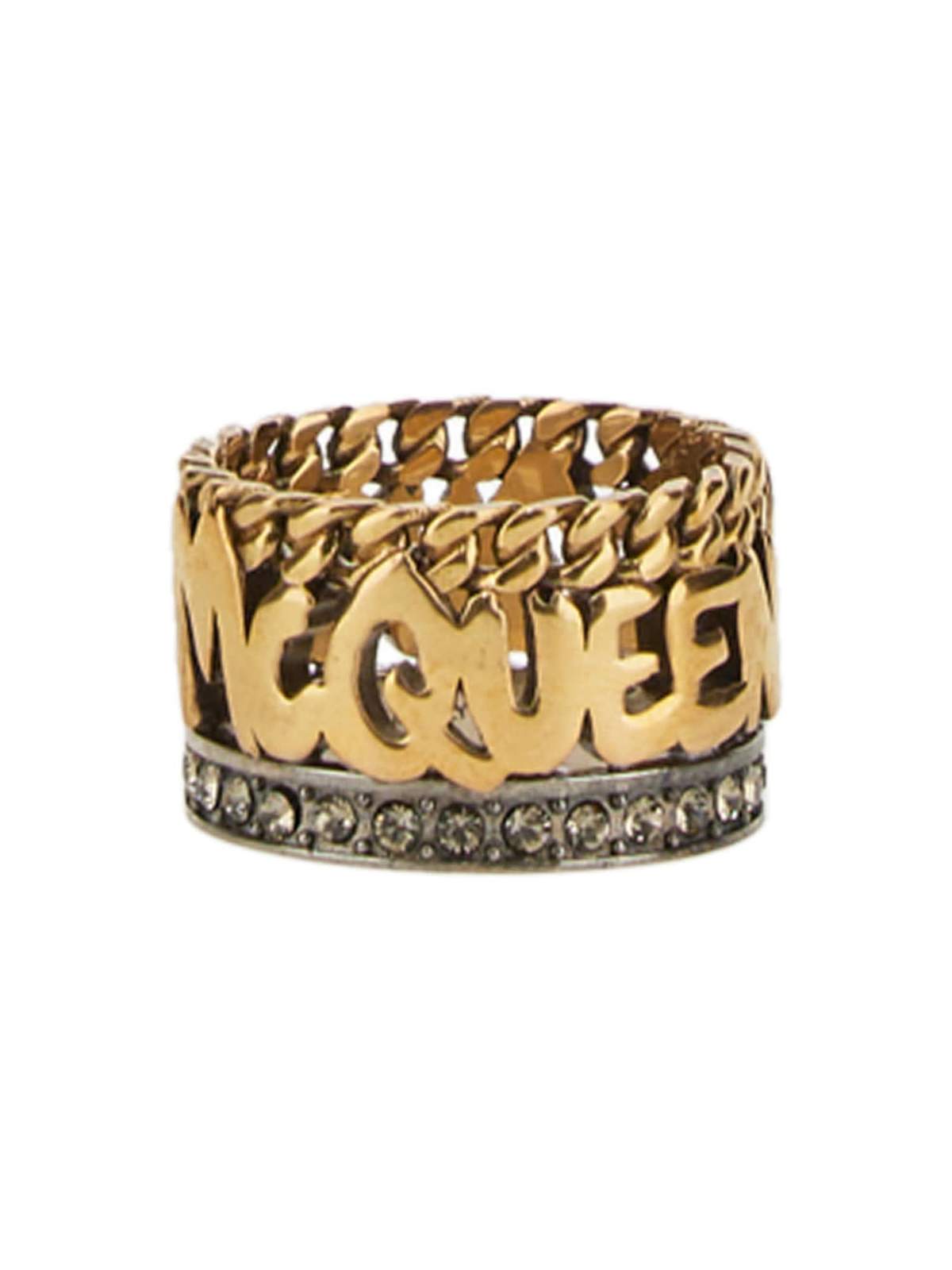 Alexander McQueen Graffiti Ring - Oro - Image 1 of 3