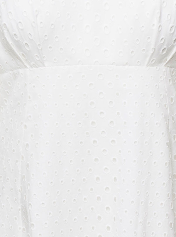 Kenzo Short-Sleeved Flared Midi Dress - White