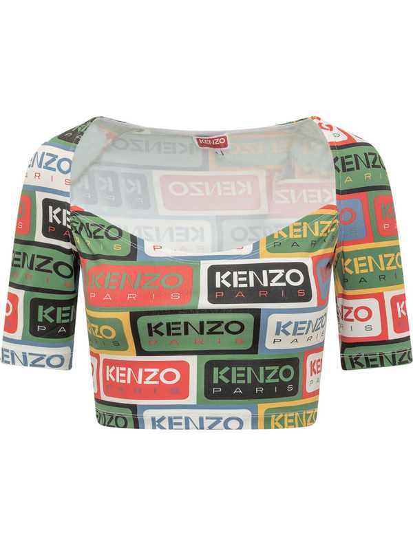 Kenzo Labels Short Top - Mu Multicolore