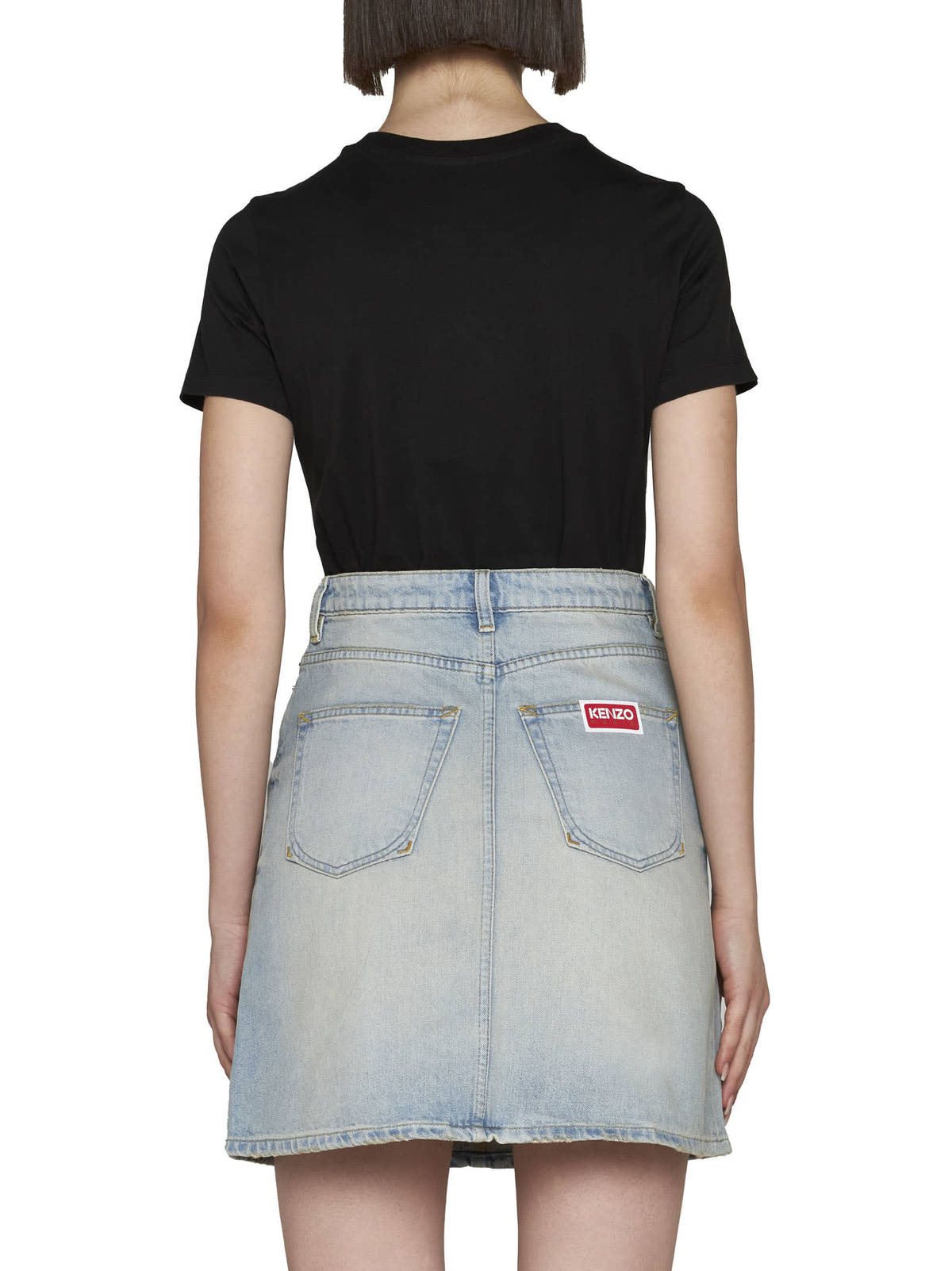 Kenzo Denim Skirt - Medium Stone Blue Denim - Image 4 of 5