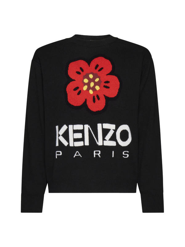 Kenzo Boke Flower Wool Sweater - Black