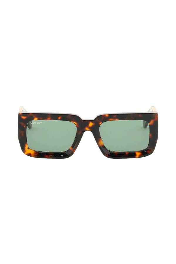Off-White Boston Rectangular Frame Sunglasses - Havana Green