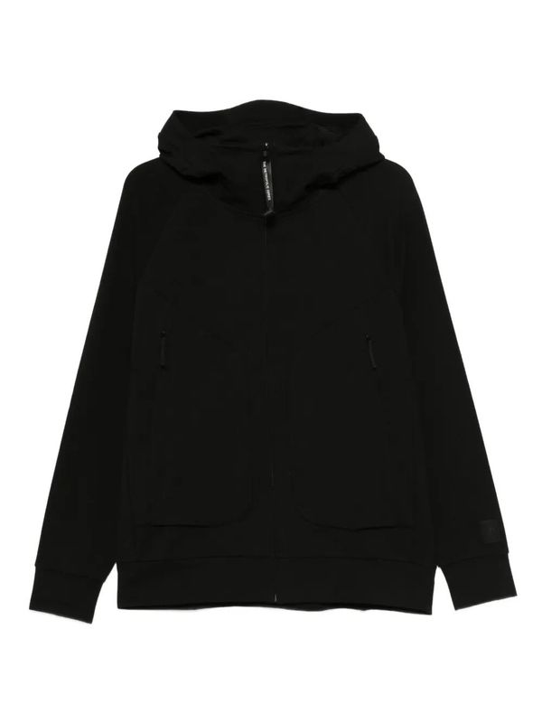 C.P. Company Hooded Open Sweatshirt - Black