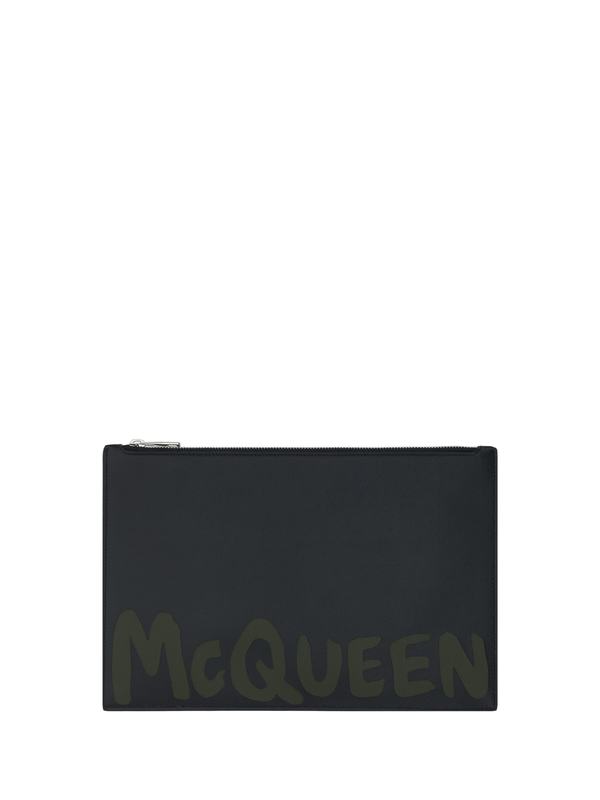 Alexander McQueen Clutch Bag - Black/Khaki