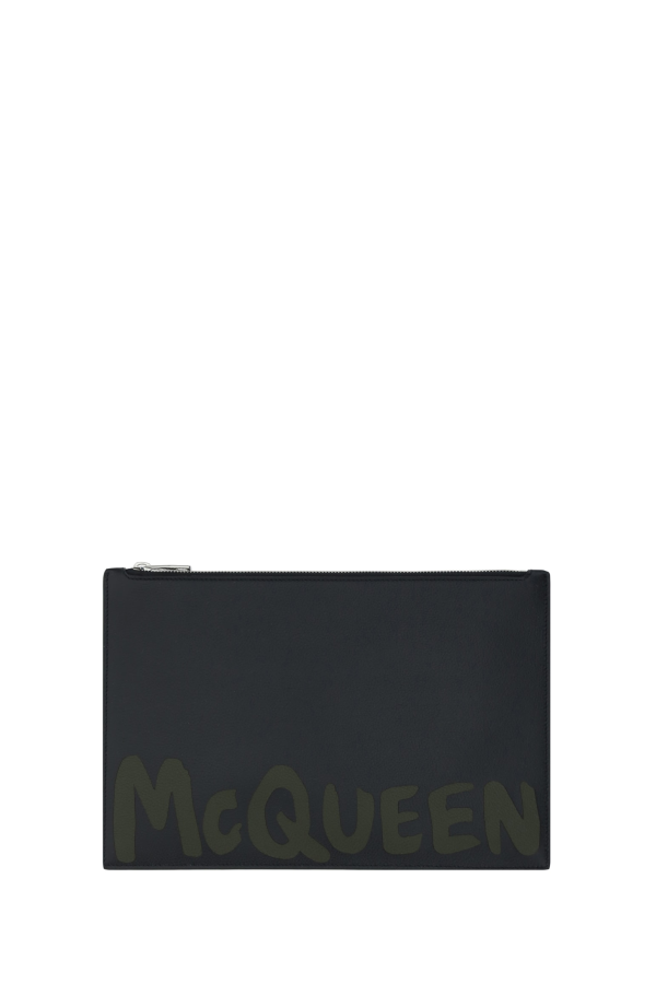 Alexander McQueen Clutch Bag - Black/Khaki