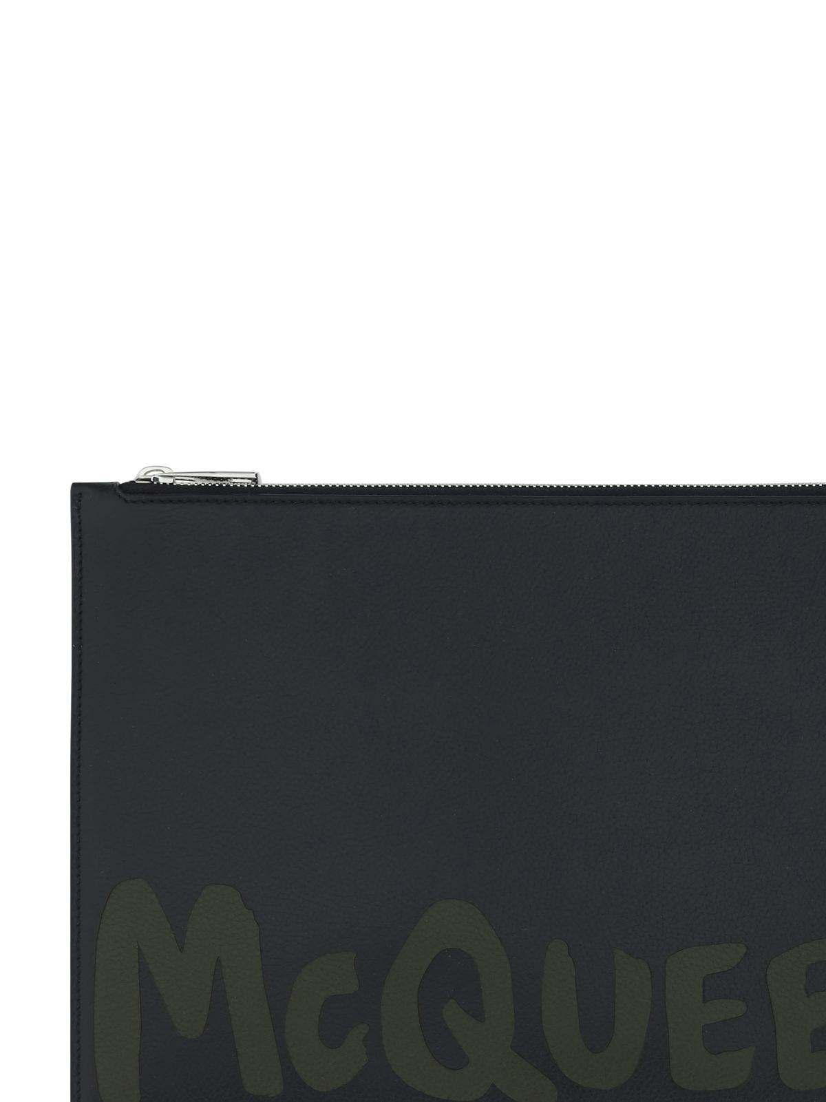 Alexander McQueen Clutch Bag - Black/Khaki - Image 3 of 3