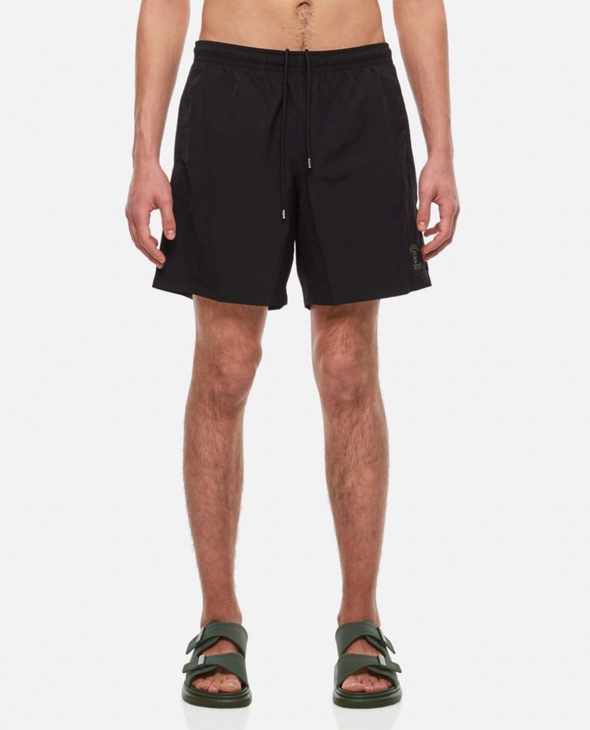 Alexander McQueen Varsity Skull Swimshorts - Black - Image 1 of 4