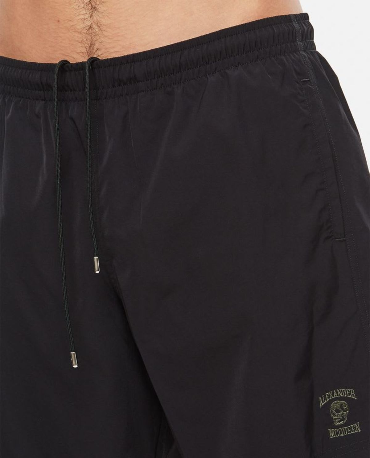 Alexander McQueen Varsity Skull Swimshorts - Black - Image 4 of 4