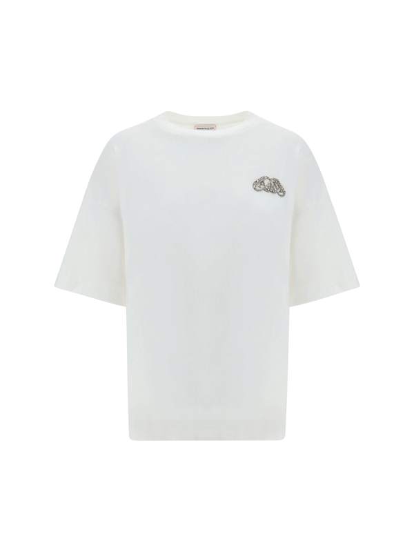 Alexander McQueen Cotton Oversize T-shirt - Optical White