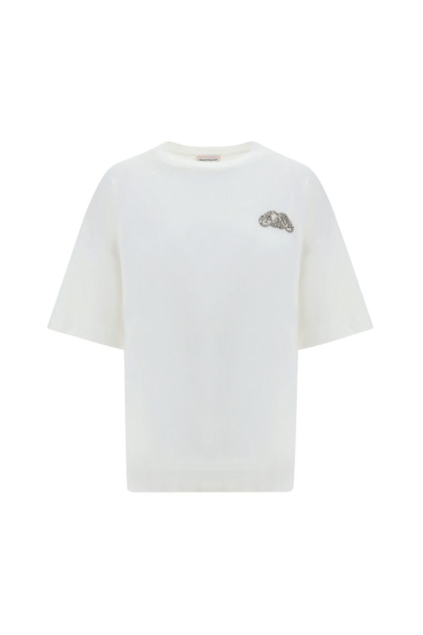 Alexander McQueen Cotton Oversize T-shirt - Optical White