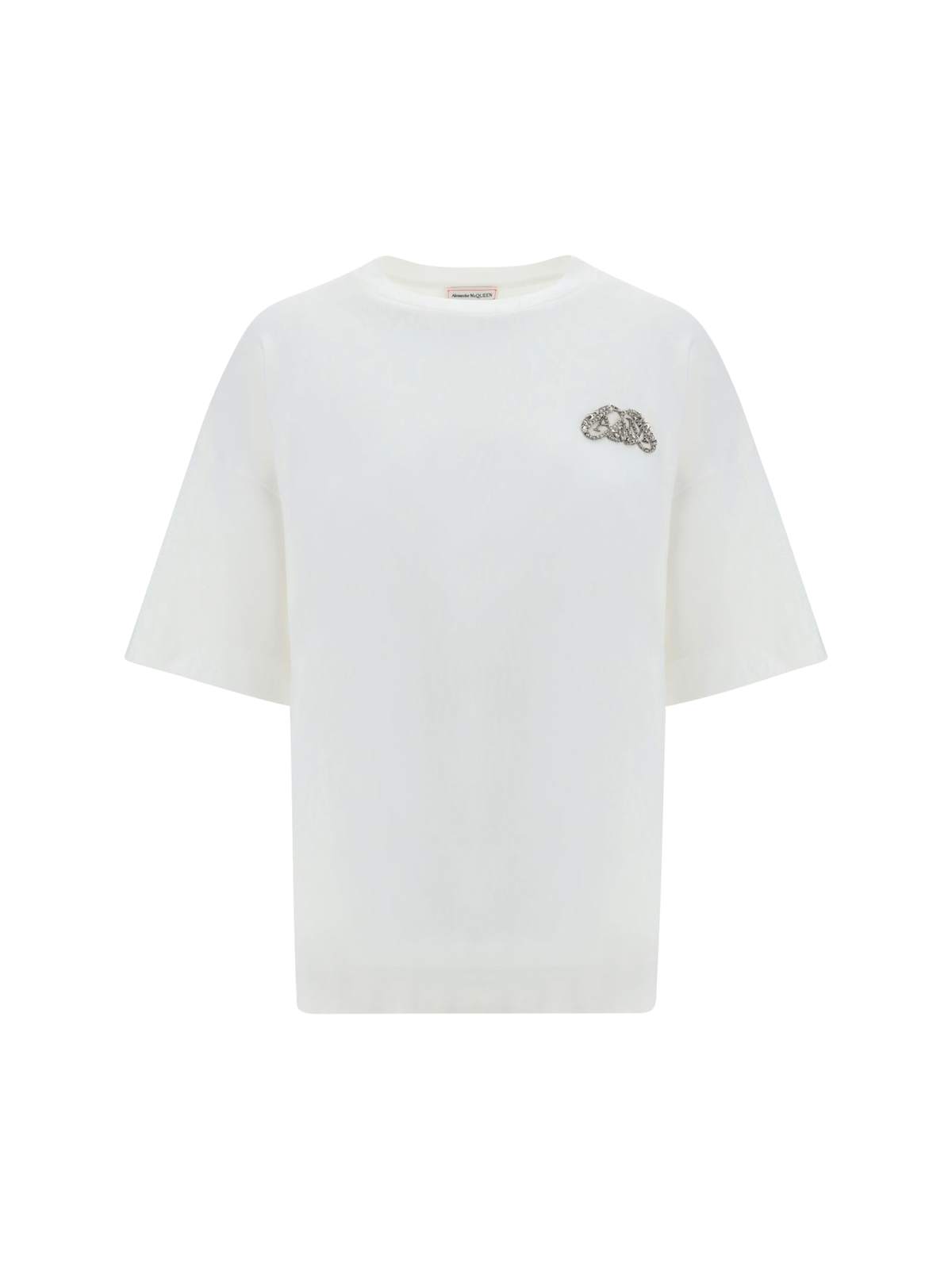 Alexander McQueen Cotton Oversize T-shirt - Optical White - Image 1 of 3