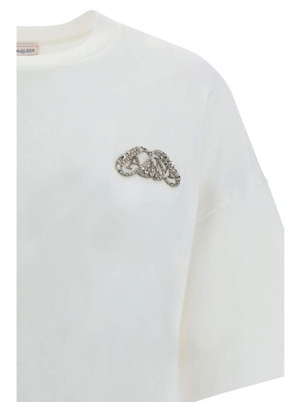 Alexander McQueen Cotton Oversize T-shirt - Optical White