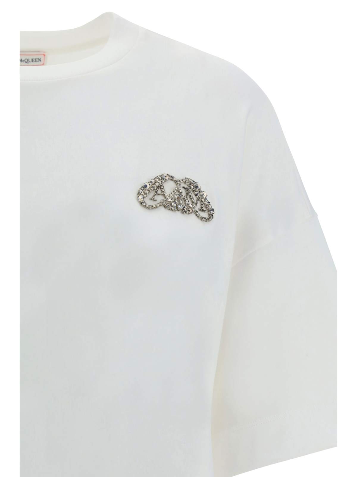 Alexander McQueen Cotton Oversize T-shirt - Optical White - Image 3 of 3