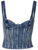 Off-White Denim Bustier Top - Denim - Thumbnail 1