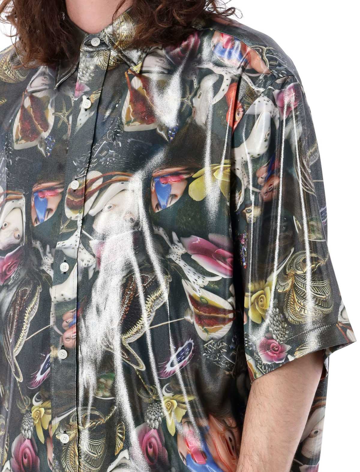 Acne Studios Glossy Printed Shirt - Black Print - Image 3 of 3