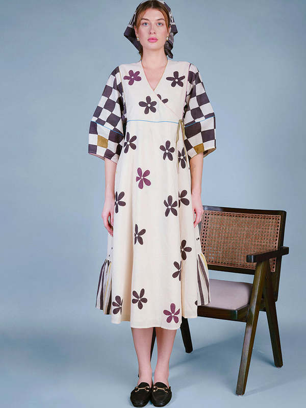 IKKIVI A Pause In The Story Dress - Multi-Color