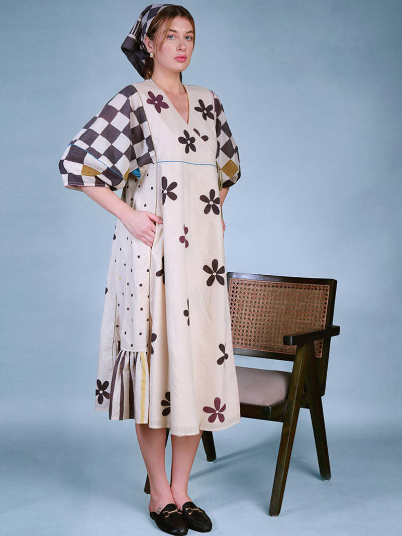 IKKIVI A Pause In The Story Dress - Multi-Color