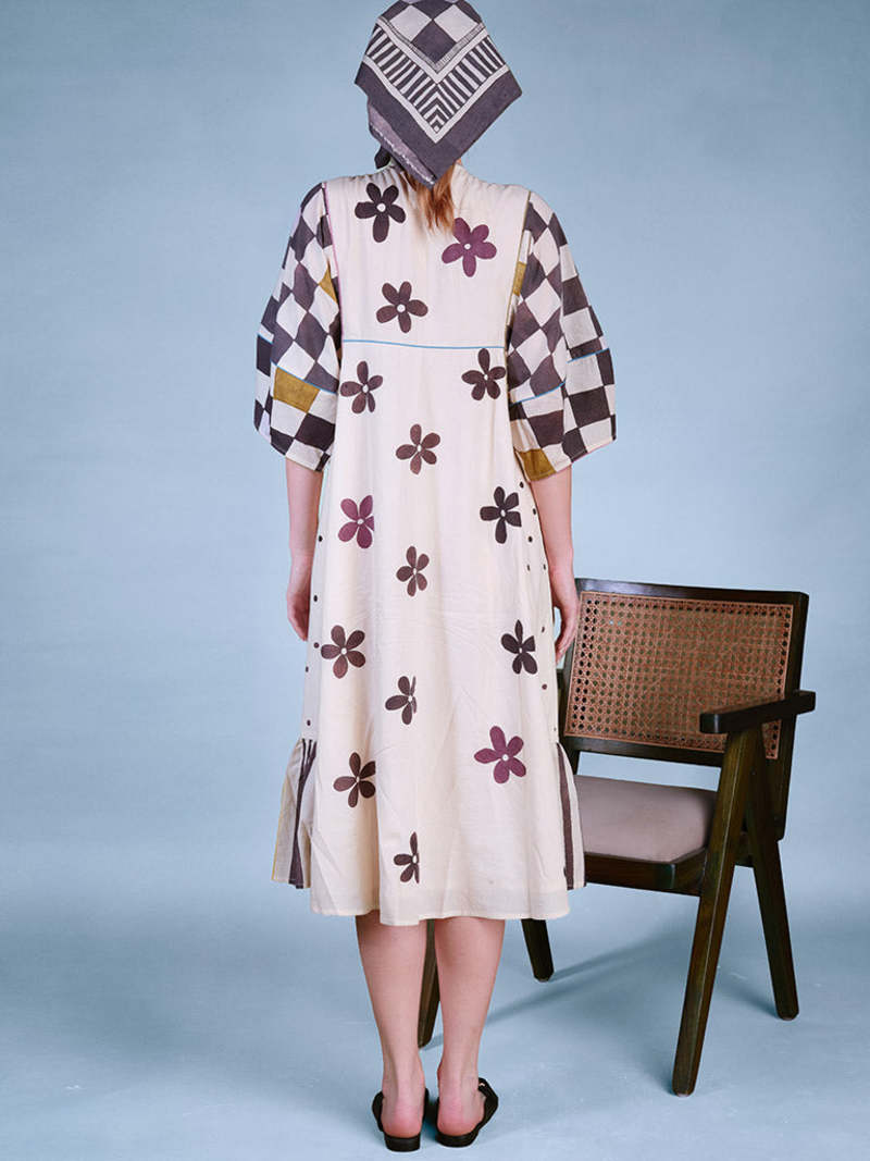 IKKIVI A Pause In The Story Dress - Multi-Color