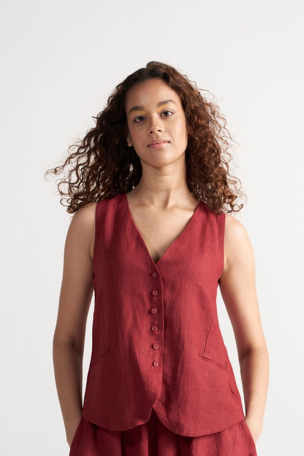 IKKIVI Afternoon Affair Co-ord Set - Crimson Red