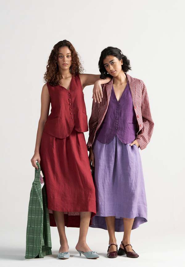 IKKIVI Afternoon Affair Co-ord Set - Crimson Red