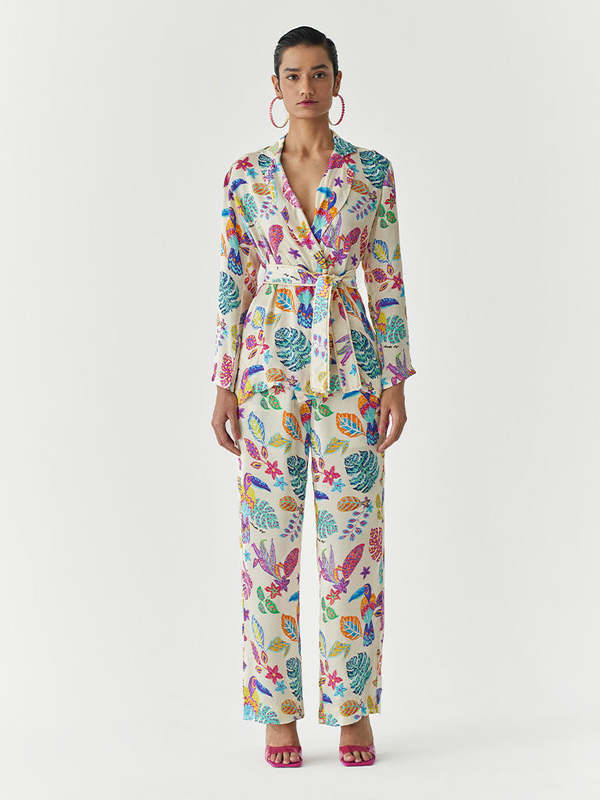 IKKIVI Amazon Blazer Shirt & Trousers Co-ord Set - Off-White