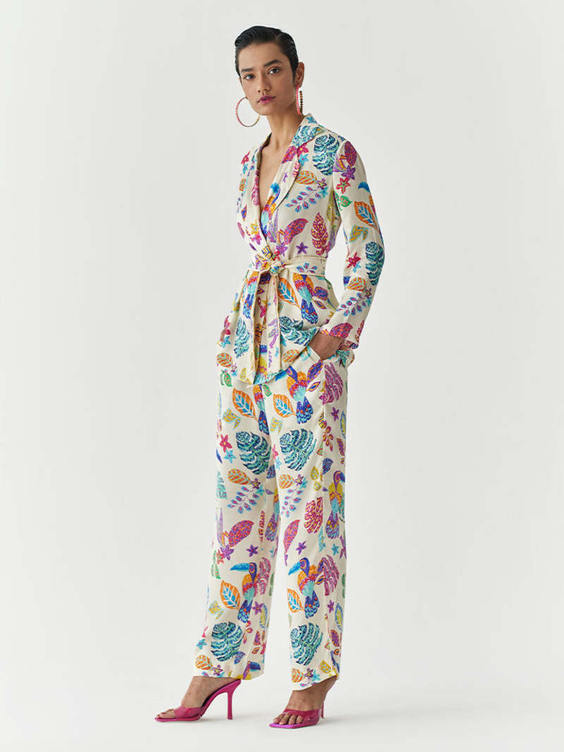 IKKIVI Amazon Blazer Shirt & Trousers Co-ord Set - Off-White