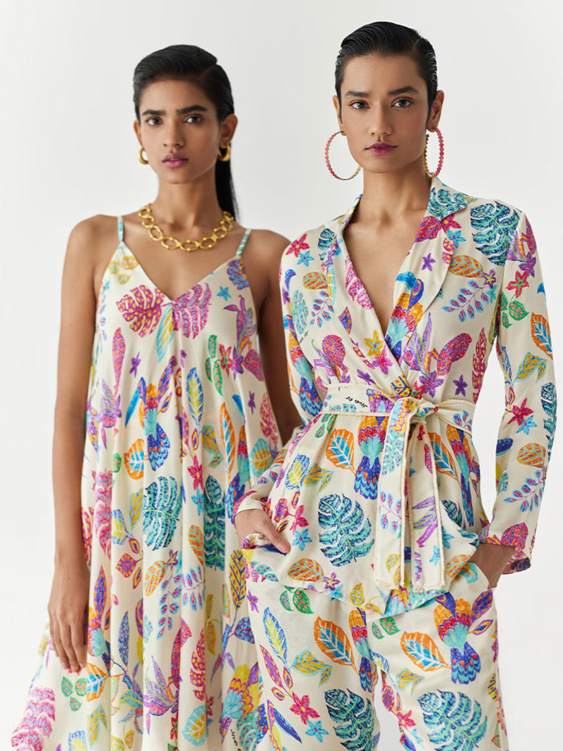 IKKIVI Amazon Blazer Shirt & Trousers Co-ord Set - Off-White