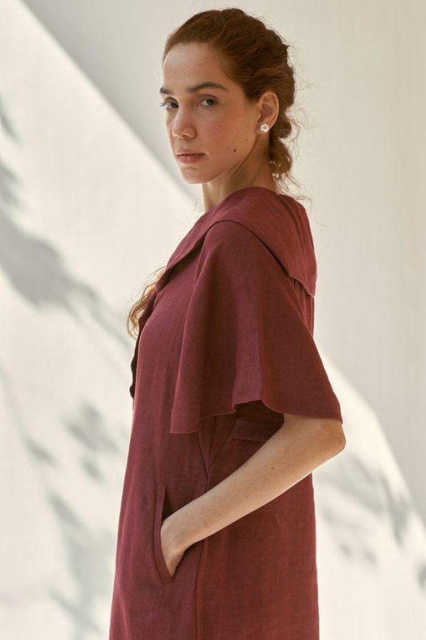 IKKIVI Anytime Dress - Burgundy