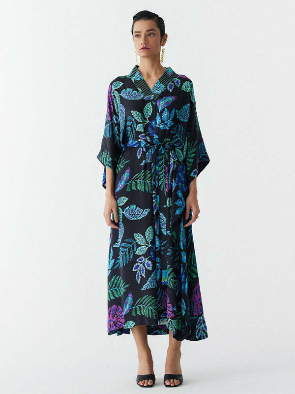 IKKIVI Black Jungle Kaftan - Black
