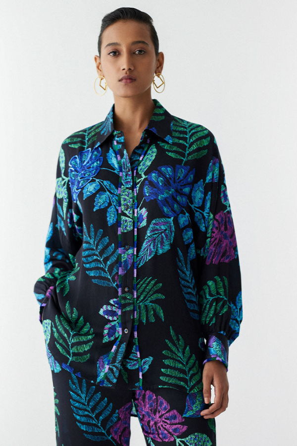 IKKIVI Black Jungle Shirt & Pants Set - Black