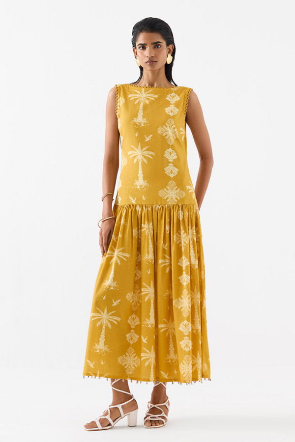 IKKIVI Cabana Long Dress - Yellow