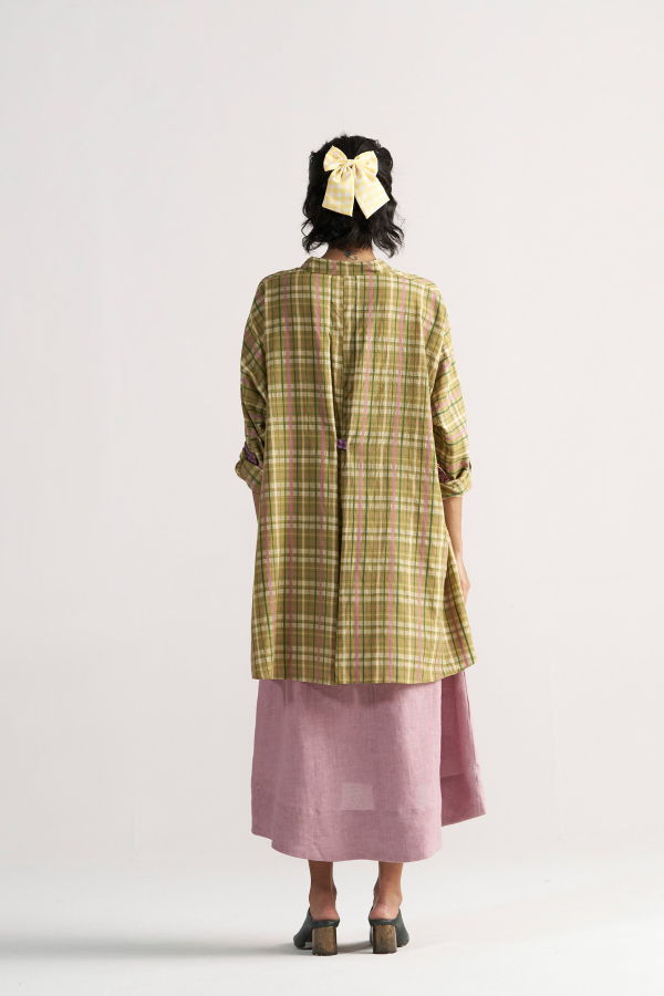 IKKIVI Checkmate Picnic Yellow Checkered Shirt - Yellow