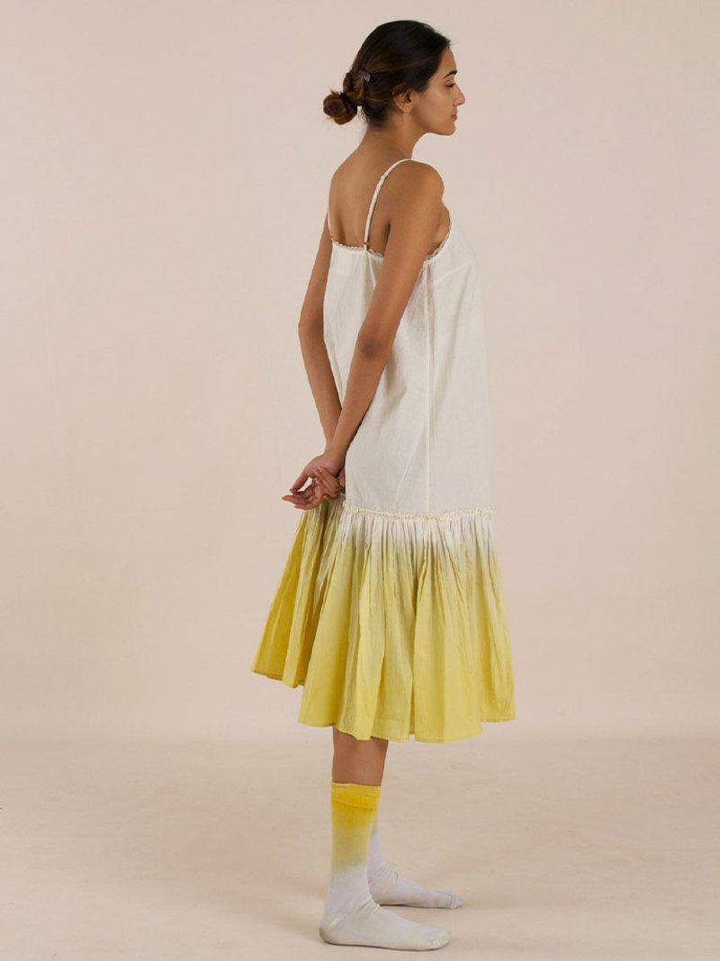 IKKIVI Cheery Marigold Dress - Off-White