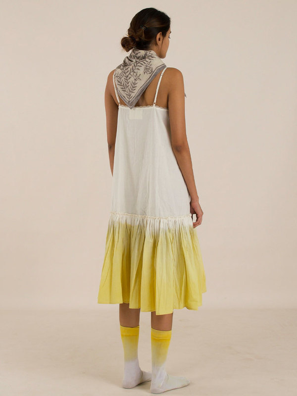 IKKIVI Cheery Marigold Dress - Off-White