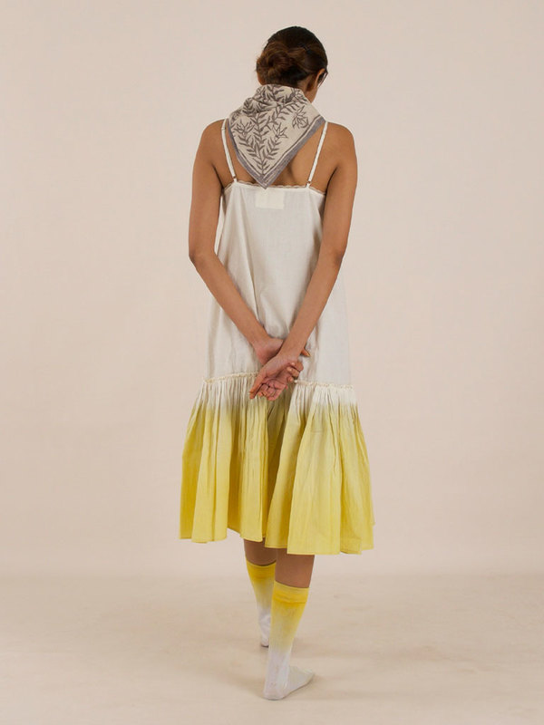 IKKIVI Cheery Marigold Dress - Off-White
