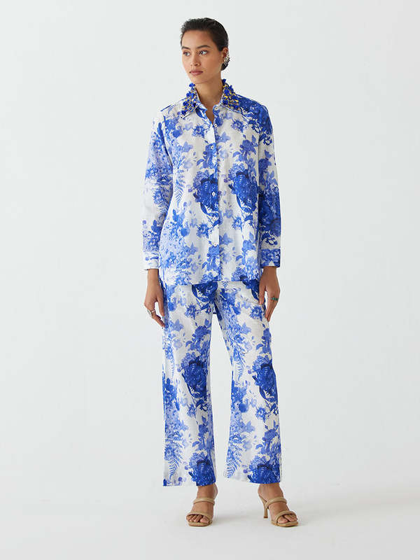 IKKIVI Chintz Co-ord Set - Blue