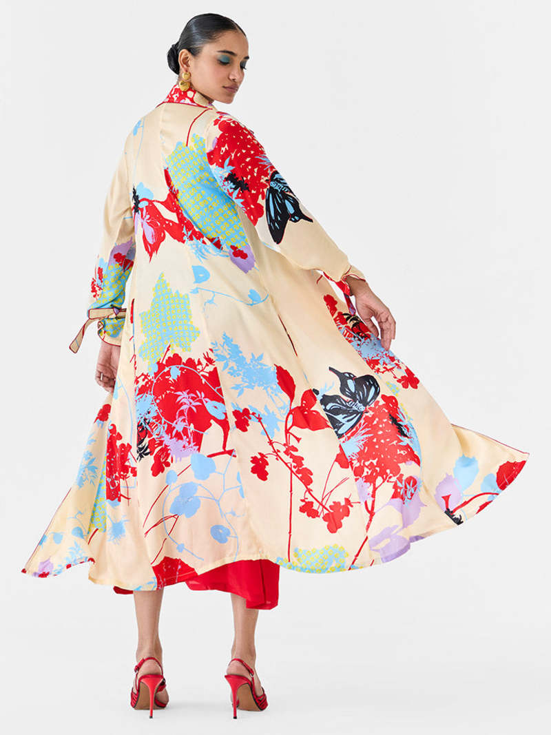 IKKIVI Ikigai Trench Coat & Ombre Slip Dress Jacket & Dress Set