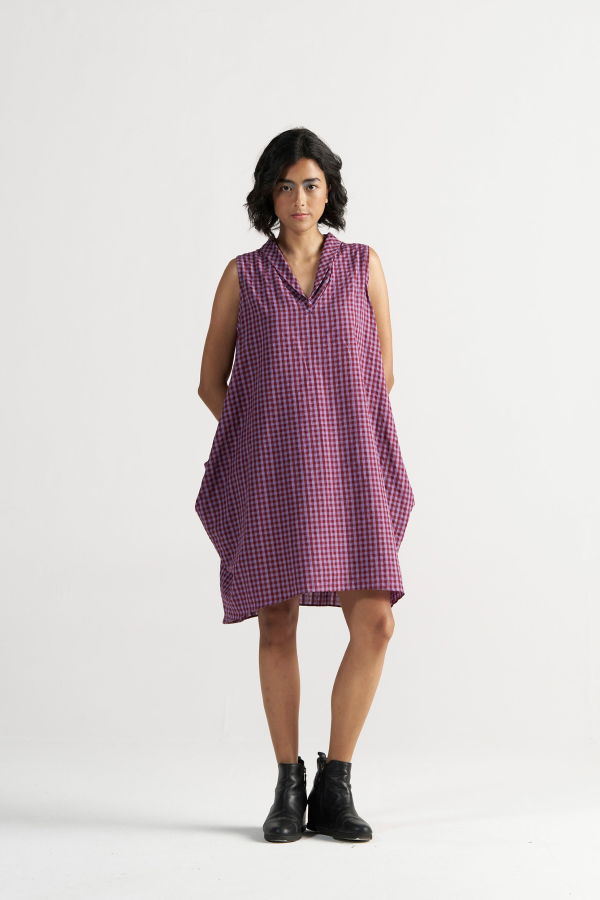 IKKIVI Gaul Tea Plum Dress - Purple