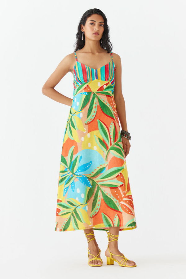 IKKIVI Gir Strappy Dress - Multi-Color