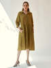 IKKIVI In The Moment Mustard Dress - Mustard - Thumbnail 1