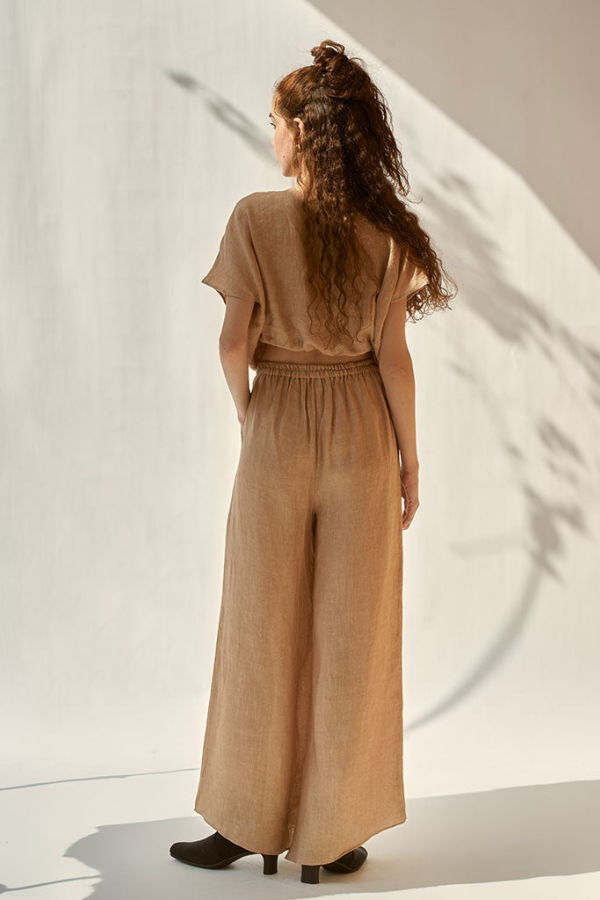 IKKIVI Khaki Cowl Set - Brown