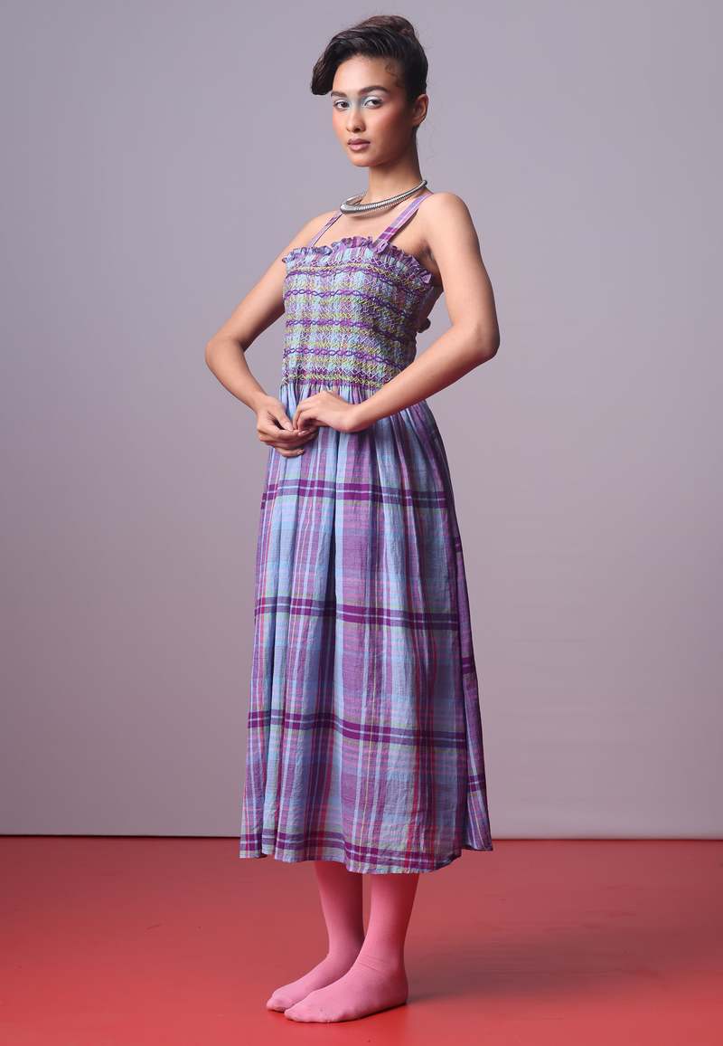 IKKIVI Lamara Smocked Dress