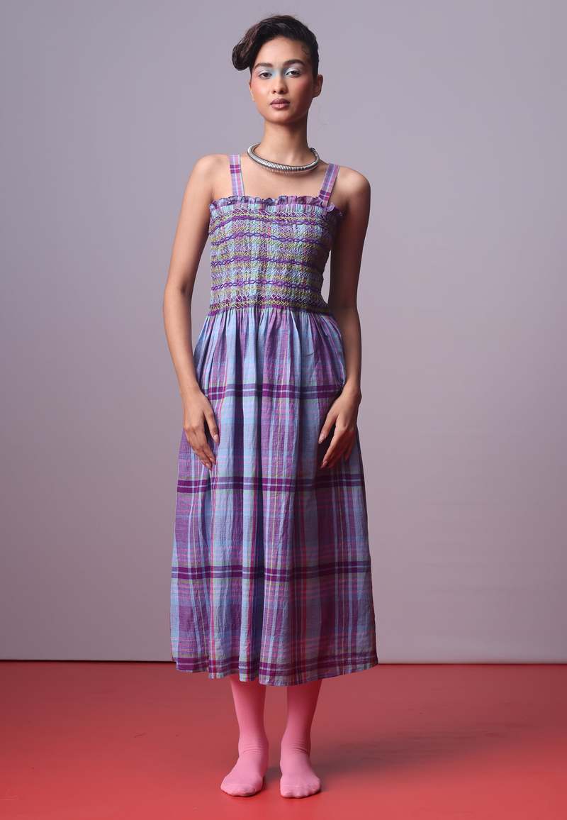 IKKIVI Lamara Smocked Dress