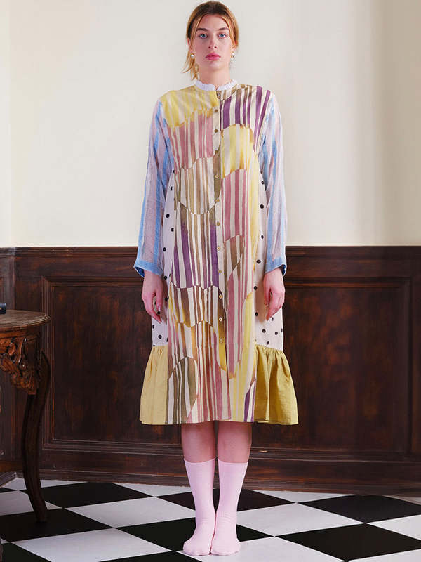 IKKIVI Lemon Light Midi Dress