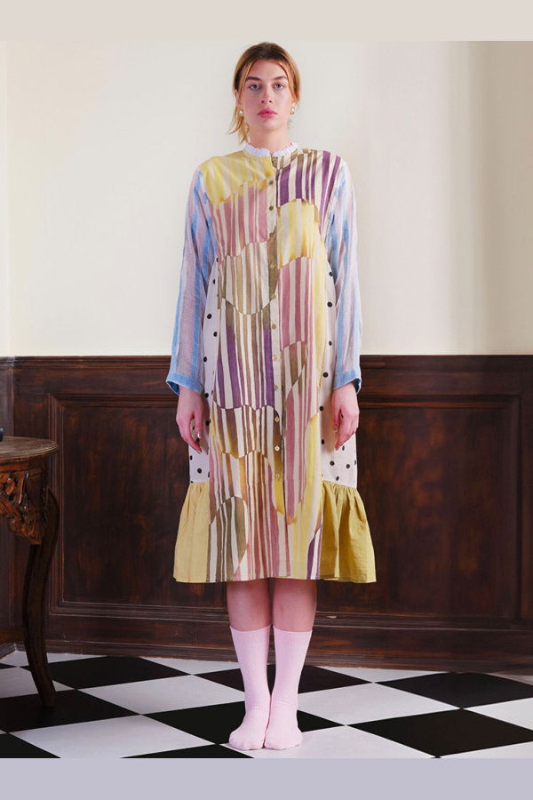 IKKIVI Lemon Light Midi Dress