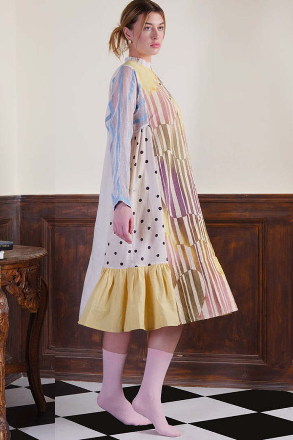 IKKIVI Lemon Light Midi Dress